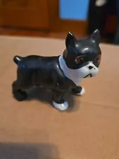 Vintage Boston Terrier Dog Ceramic 2.75" Figurine Collectible Puppy Lover