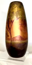 WELLER LASA VASE - STRIKINGLY DETAILED FOREST TREES CA: 1930'S