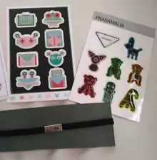 PRADA BEAUTY 2 Robot Stickers +Book Band Set of 3 Not For Sale Limited New