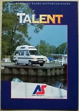 VW TRANSPORTER TALENT MOTOR CARAVAN By AUTO SLEEPERS Sales Brochure c1996