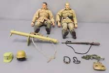 German Afrika Korps Action Figures w/ Weapons & Uniforms [2] EX