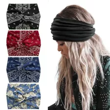 Extra Large Thick Head Wraps for Women Workout Headband Wide Headbands Turban