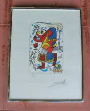 1970's Salvador Dali signed Litho Joker ... Playing Cards