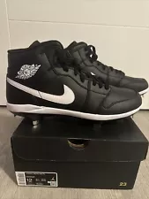 Nike Air Jordan 1 Retro Black Metal Baseball Cleats AV5355-011 Men’s Size 12 NWB