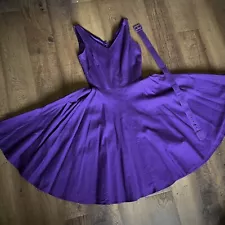 Pinup Girl Clothing Havana Dress Small S Purple With Belt