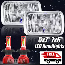 Pair 7x6 5x7'' Led Headlights Hi/Lo DRL for GMC TopKick C6500 C5500 C4500 Truck