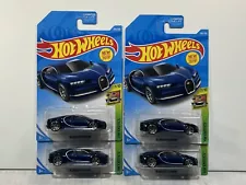 Hot Wheels New For 2019 ‘16 Bugatti Chiron HW Exotics Lot 4X Blue HTF