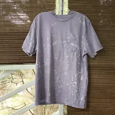 Katin T Shirt Mens Large Short Sleeve Acid Wash Light Purple 100% Organic Cotton