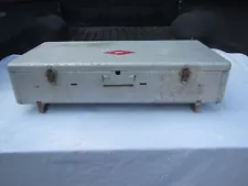 vintage coleman aluminum case 3 burner camp stove w/ red triangle trademark