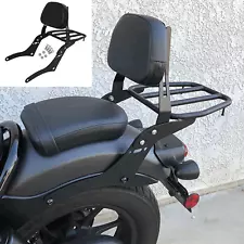 For Honda Rebel CMX500 CMX300 2017-2020 2018 Backrest Sissy Bar & Luggage Rack (For: 2018 Honda Rebel 300)