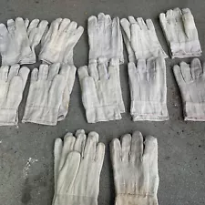 Safety Cotton Canvas Work Gloves with Corded Band Wrist lot of 10