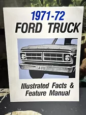 1971-72 FORD TRUCK - Illustrated Facts & Feature Manual! F - Series!