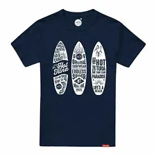 Hot Tuna Mens Trio Surfboards T-Shirt Navy