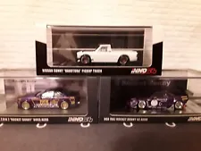 1/64 scale diecast inno 6 nissan and nsx rocket bunny set of 3 