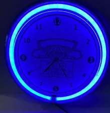 Bud Light LED Clock Beer Sign Dive Bar Neo Neon Led Blue Light Budweiser