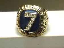 NEW MICKEY MANTLE #7 HALL OF FAME RING SIZE 11 GOLD PLATED