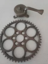 Vntg Industrial Brass Wheel Gear Industrial Salvage Steampunk