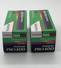 Fujicolor Pro 400 220 Film Expired 2014-15 Two Rolls