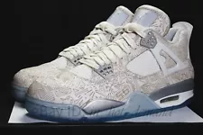 Air Jordan 4 Retro Laser White/Chrome/Metallic 2015 USA sz 9 UK 8 NEW DS Retail