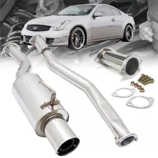 Megan Drift Spec CBS Exhaust System [Single Exit Blue Burnt Tip] For G35 Coupe