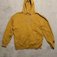 Dark Yellow Puma Hoodie, Size Large