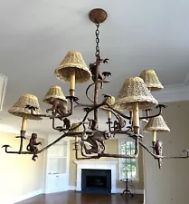 Bill Huebbe Sculptural Monkey Chandelier