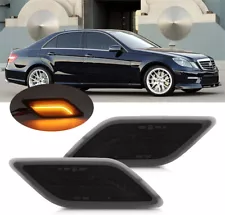 2x Amber LED Side Marker Light For 2010-2013 Mercedes W212 E350 E550 Sedan Wagon (For: 2013 Mercedes-Benz E350)