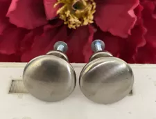 Brushed Chrome Silver Knobs Cabinet Door Cupboard Dresser Pulls Lot Of 2 SALE!