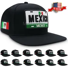 Mexican Snapback Hat Hecho En Mexico Baseball Cap for Men Flat Brim Flag Hats