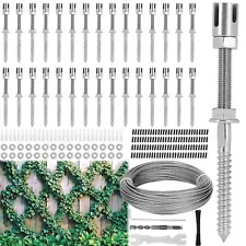 30 Sets Wire Trellis for Climbing Plants Outdoor, Wall Wire Trellis Kit with ...