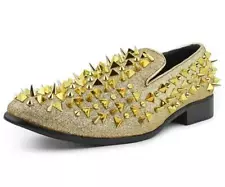 mens spiked loafers for sale