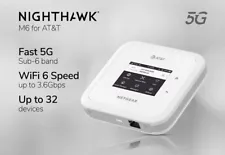 AT&T UNLIMITED Data Plan 5G & 4G LTE SIM Wi-Fi 6 Hotspot Netgear Nighthawk M6