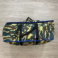 Huge Duffle Bag 20" x 30" Vintage 90s Camo Sports Work-out Gym Travel Carry-all