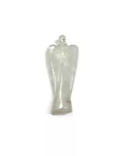 Angel Figurine Crystal Gemstone Genuine / Clear Quartz approx. 3"