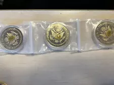 SALE: 3 -GREAT SEAL OF THE USA WASHINGTON D.C PENTAGON GOLD CHALLENGE COINS