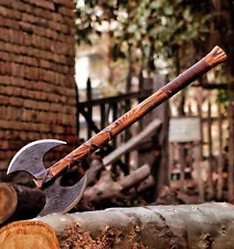 Double Headed Axe - Handcrafted Steel Blade with Wood Handle