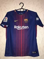 Rare FC Barcelona 2017-2018 Home Football Uniform With Shorts Size L Boys Nike