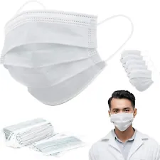 50/100/500 Pack Disposable Face Mask Ear loop Non Surgical Mouth Cover Masks