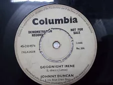 JOHNNY DUNCAN AND THE BLUE GRASS BOYS 45 DB 4074 NOT FOR SALE DEMO SINGLE VG+