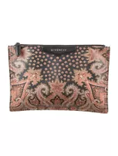 GIVENCHY Authentic Antigona Paisley Print Zipper Clutch Pouch Pouchette Bag NWT