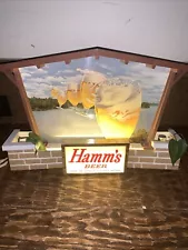 ORIGINAL VINTAGE HAMMS BEER LIGHT SIGN DANCING GOBLETS