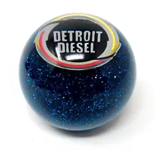 Detroit Diesel Gear Shift Knob truck semi flake vintage style Kw Peterbilt blue