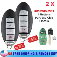 2 For 2008 2009 2010 2011 2012 2013 Infiniti G37 Smart Prox Remote Key Fob 4B