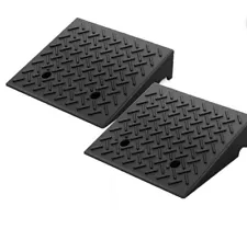 Rubber Car Curb Ramp, 6" Rise Height , Heavy-Duty 7000lbs Capacity