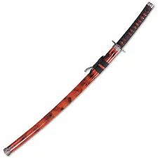 40" OVERALL Red Scabbard Samurai Katana Sword