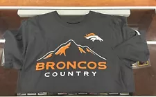 DENVER BRONCOS COUNTRY NIKE NFL GREY ORANGE SHORT SLEEVE SHIRT SIZE M ON SALE