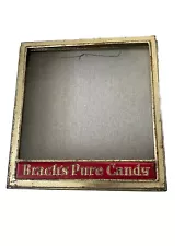 VTG Brach’s Pure Candy Store Counter Metal Glass Hinged Display Top advertising