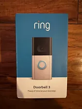 BRAND NEW Ring Video Doorbell 3 Satin Nickel FAST FREE SHIPPING