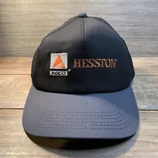 Hesston Agco Snapback Cap Hat Dobbins Tractor Sales K-Products Black Made In USA