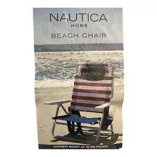 Nautica Portable Beach Chair, Border Stripe